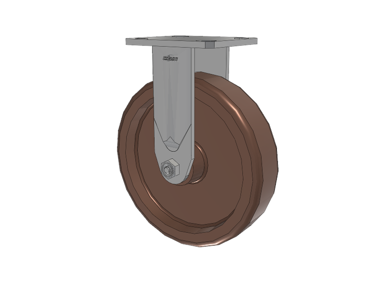 Defender D4 Series Stainless Steel Casters Stainless Steel Top Plate Rigid with 8 Thermo Hi-Temp Wheel