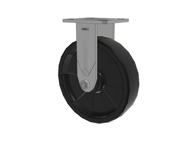 Defender D4 Series Stainless Steel Casters Stainless Steel Top Plate Rigid with 8 Hi-Temp Nylon Glass Filled Wheel