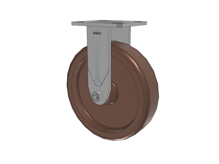 Defender D4 Series Stainless Steel Casters Stainless Steel Top Plate Rigid with 8 Thermo Hi-Temp Wheel