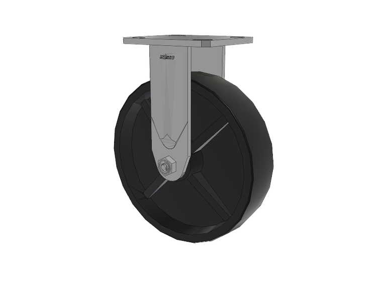 Defender D4 Series Stainless Steel Casters Stainless Steel Top Plate Rigid with 8 Polyolefin Wheel