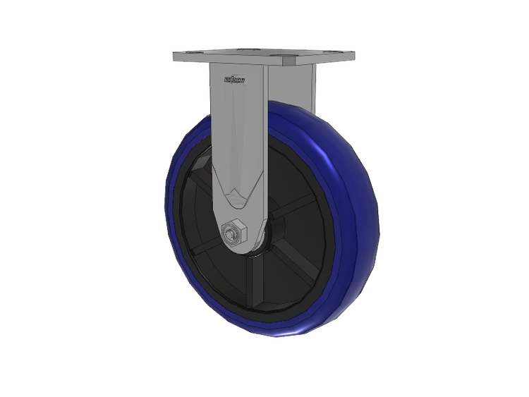 Defender D4 Series Stainless Steel Casters Stainless Steel Top Plate Rigid with 8 EG - Eagle Polyurethane (Polypropylene Core) Wheel