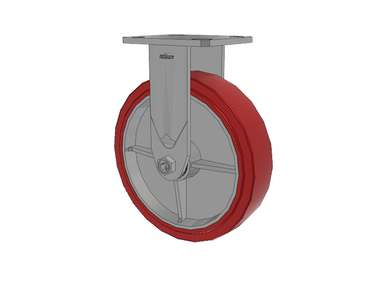 Defender D4 Series Stainless Steel Casters Stainless Steel Top Plate Rigid with 8 Polyurethane HI-TECH Wheel