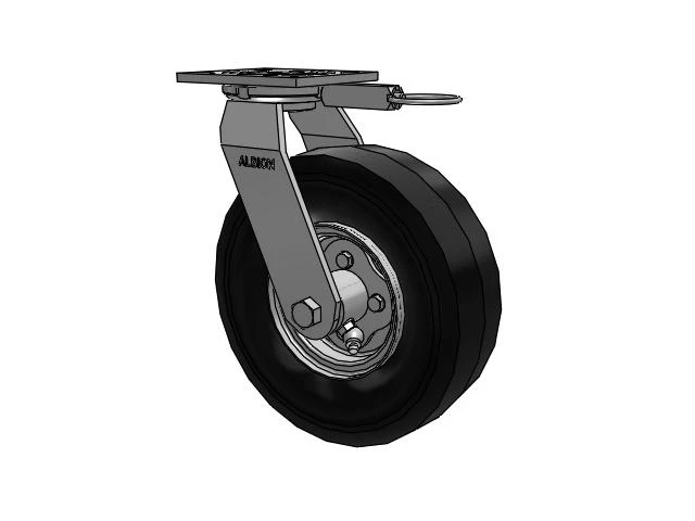 16 Series Pneumatic Casters Top Plate Swivel Caster with 9 x 2.8 Black Pneumatic Wheel