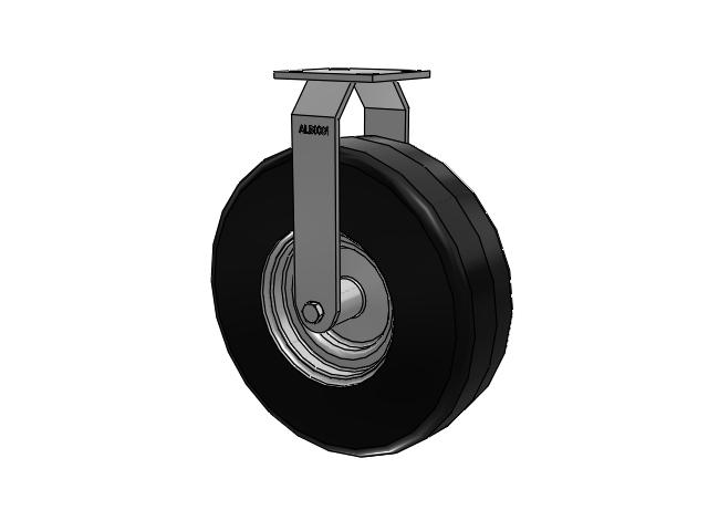 16 Series Pneumatic Casters Top Plate Rigid Caster with 13 x 4.1 Black Pneumatic Wheel