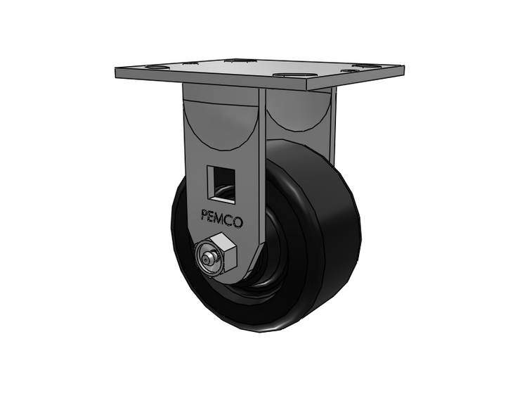 E-line Rigid Caster with 4 x 2 Phenolic Wheel