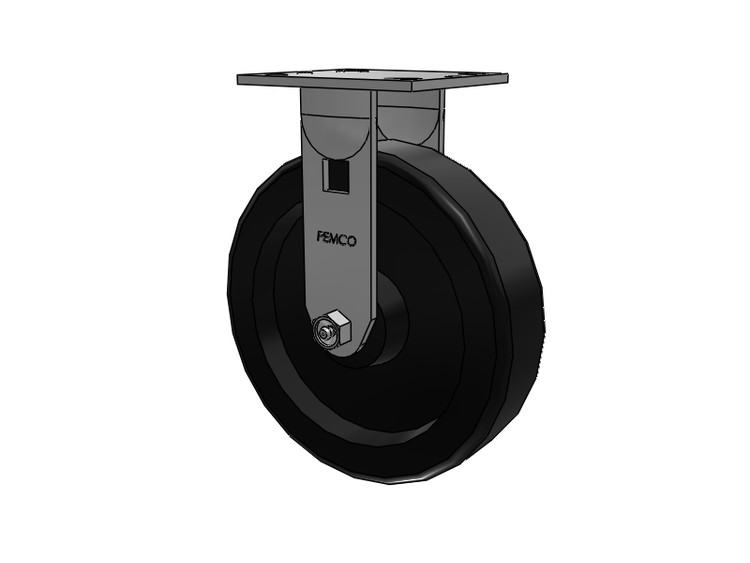 E-line Rigid Caster with 8 x 2 Phenolic Wheel