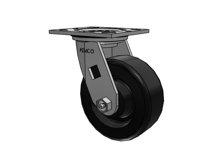 E-line Sealed Swivel Caster with 5 x 2 Phenolic Wheel