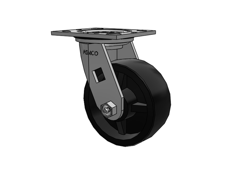E-line Sealed Swivel Caster with 5 x 2 Polypropylene HD Wheel