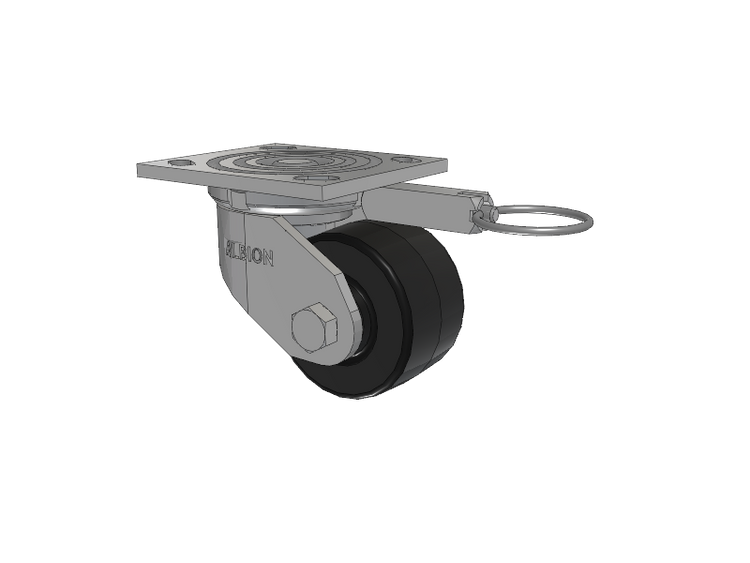 16 Series Top Plate Swivel Caster with 3.25 x 2 Black Phenolic Resin TM - Phenolic Wheel