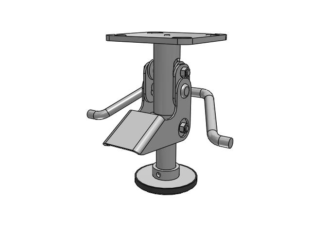 E-line Single Pedal Floor Locks, Retracted Height, Extended Height