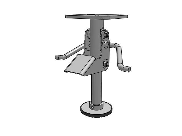 E-line Single Pedal Floor Locks, Retracted Height, Extended Height