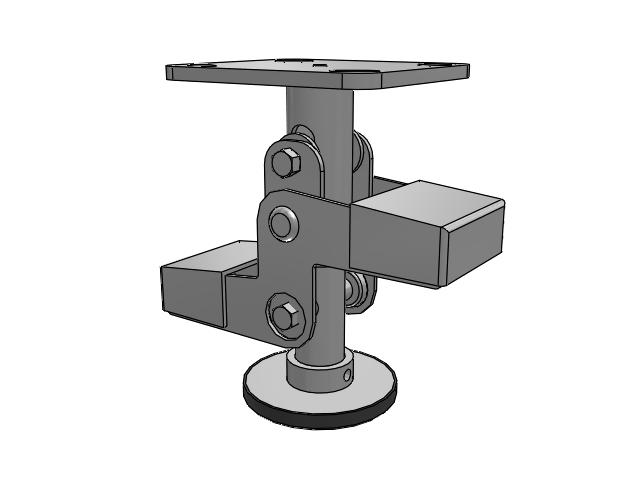 E-line Double Pedal Floor Locks, Retracted Height, Extended Height