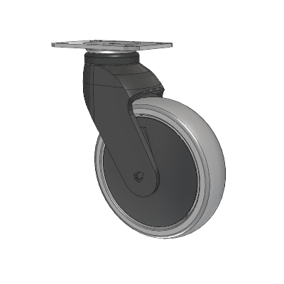 Tango Top Plate Swivel Caster with 125 x 32 TPR (80a) Wheel