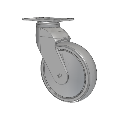Tango Top Plate Swivel Caster with 125 x 32 TPR (80a) Wheel