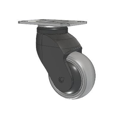 Tango Top Plate Swivel Caster with 75 x 32 TPR (80a) Wheel