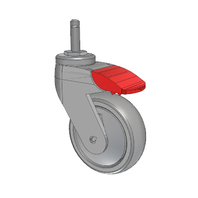 Tango Grip Ring Caster with 100 x 32 TPU (80a) Wheel and Total Lock Brake