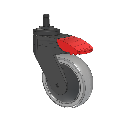 Tango Grip Ring Caster with 100 x 32 TPR (80a) Wheel and Total Lock Brake