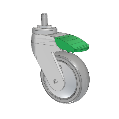 Tango Grip Ring Caster with 100 x 32 TPR (80a) Wheel and Directional Lock Brake