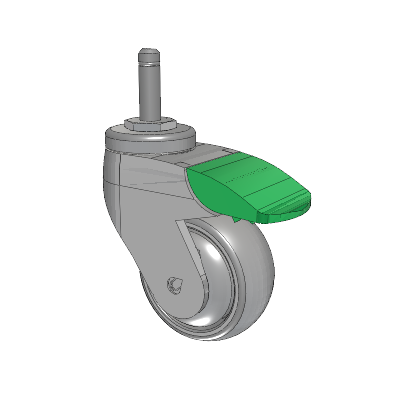 Tango Grip Ring Caster with 75 x 32 TPR (80a) Wheel and Directional Lock Brake