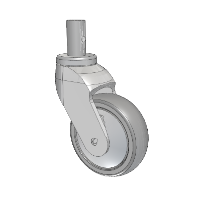 Tango Round Stem Caster with 100 x 32 TPU (80a) Wheel