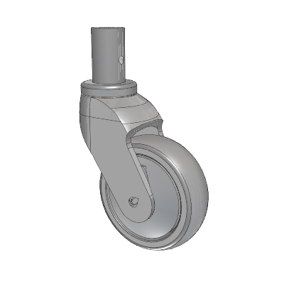 Tango Round Stem Caster with 100 x 32 TPU (80a) Wheel