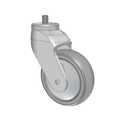 Tango Threaded Stem Caster with 100 x 32 TPU (80a) Wheel