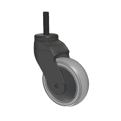 Tango Threaded Stem Caster with 100 x 32 TPR (80a) Wheel