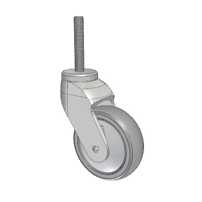 Tango Threaded Stem Caster with 100 x 32 TPR (80a) Wheel