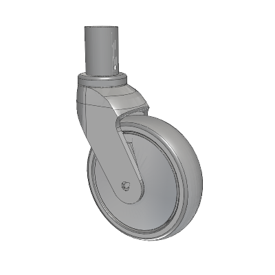 Tango Round Stem Caster with 125 x 32 TPU (80a) Wheel