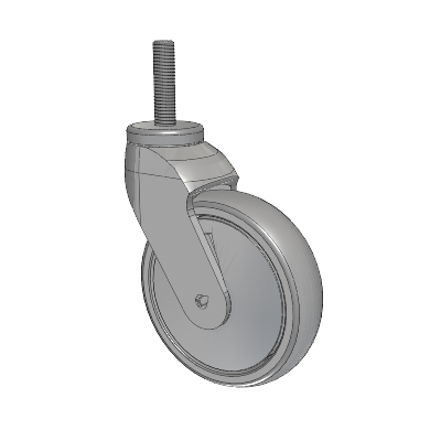 Tango Threaded Stem Caster with 125 x 32 TPU (80a) Wheel