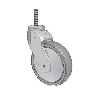 Tango Threaded Stem Caster with 125 x 32 TPU (80a) Wheel