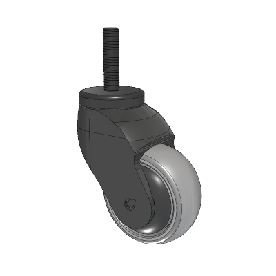 Tango Threaded Stem Caster with 75 x 32 TPR (80a) Wheel