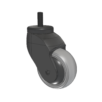 Tango Threaded Stem Caster with 75 x 32 TPR (80a) Wheel