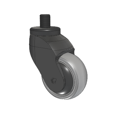Tango Threaded Stem Caster with 75 x 32 TPR (80a) Wheel