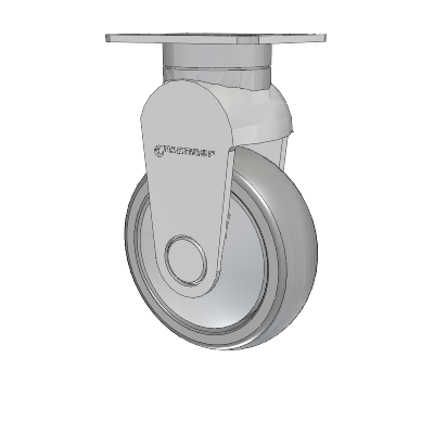Tango Top Plate Rigid Caster with 100 x 32 TPR (80a) Wheel
