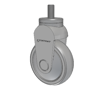Tango Threaded Stem Rigid Caster with 100 x 32 TPU (80a) Wheel