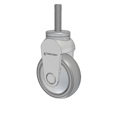 Tango Threaded Stem Rigid Caster with 100 x 32 TPU (80a) Wheel