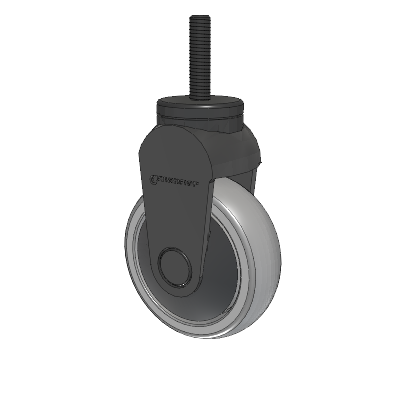 Tango Threaded Stem Rigid Caster with 100 x 32 TPU (80a) Wheel
