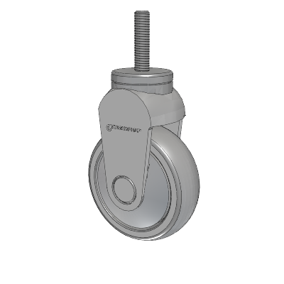 Tango Threaded Stem Rigid Caster with 100 x 32 TPU (80a) Wheel