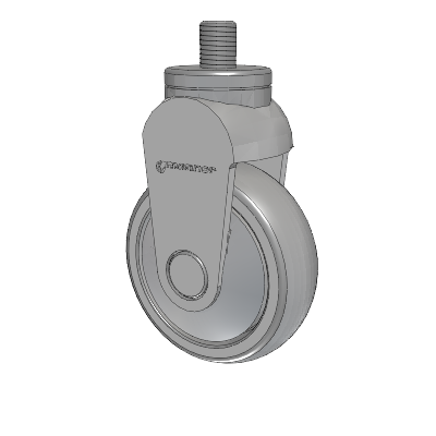 Tango Threaded Stem Rigid Caster with 100 x 32 TPU (80a) Wheel
