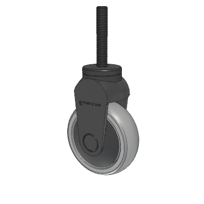 Tango Threaded Stem Rigid Caster with 100 x 32 TPU (80a) Wheel