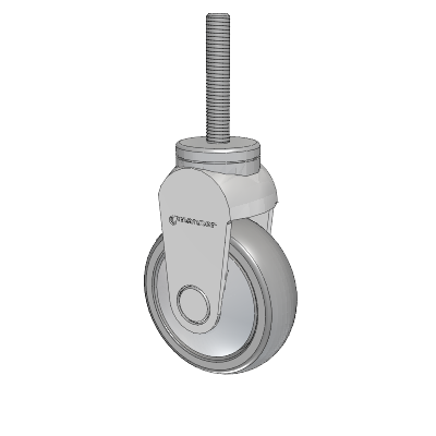 Tango Threaded Stem Rigid Caster with 100 x 32 TPU (80a) Wheel