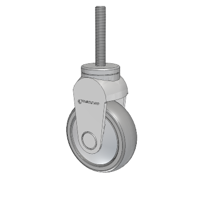 Tango Threaded Stem Rigid Caster with 100 x 32 TPU (80a) Wheel