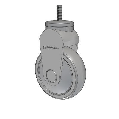 Tango Threaded Stem Rigid Caster with 100 x 32 TPR (80a) Wheel