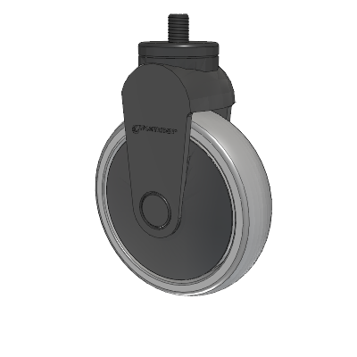 Tango Threaded Stem Rigid Caster with 125 x 32 TPU (80a) Wheel
