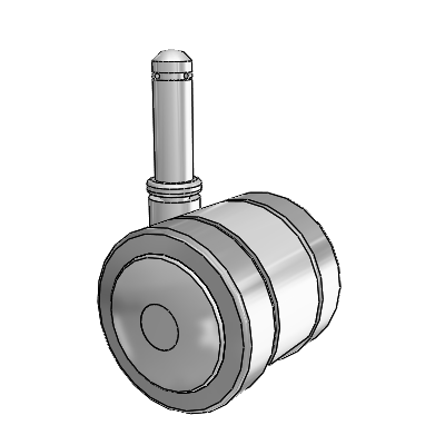 Grey Tech Grip Ring Swivel Caster with 2 x 2 Thermoplastic Rubber Wheel