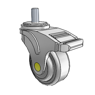 Next Generation Antistatic Threaded Stem Swivel Caster with 3 x 1.25 QuikStart Wheel and Directional Lock Brake
