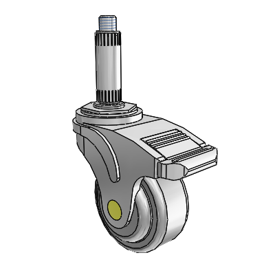 Next Generation Expanding Adapter Swivel Caster with 3 x 1.25 QuikStart Wheel Directional Lock