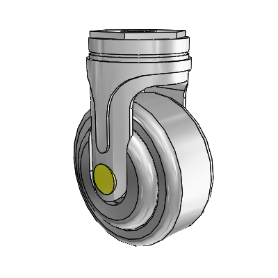 Next Generation Hollow Kingpin Swivel Caster with 3 x 1.25 QuikStart Wheel