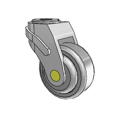 Next Generation Antistatic Hollow Kingpin Swivel Caster with 3 x 1.25 QuikStart Wheel